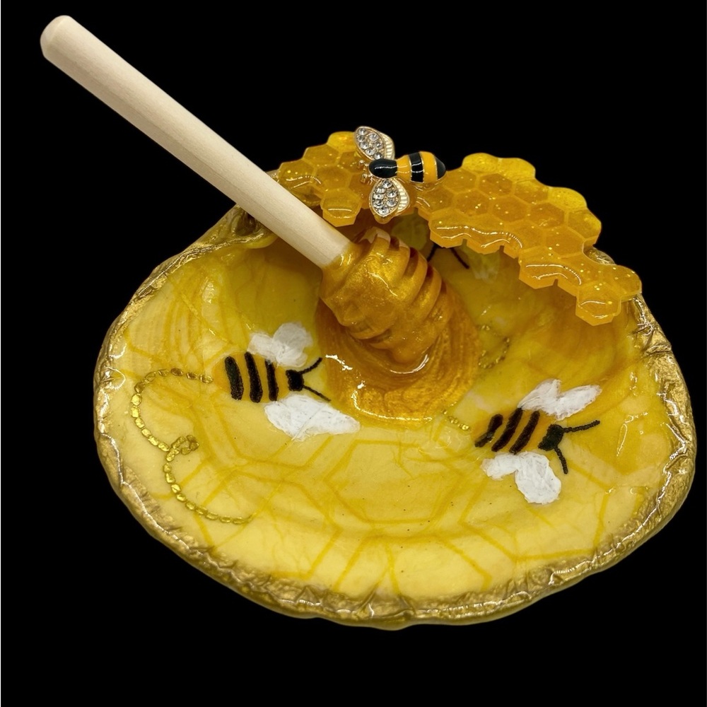 Honey Bee Dipper Decor Jewelry Trinket Dish